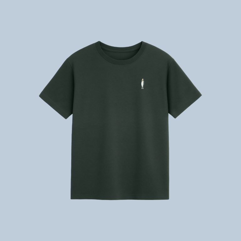 تیشرت یونیسکس سبز تیره ماهی