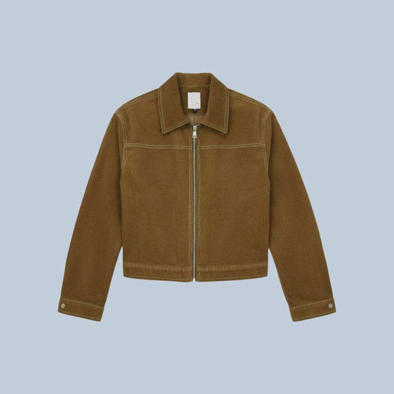 جکت یونیسکس مخمل کبریتی زیتونی