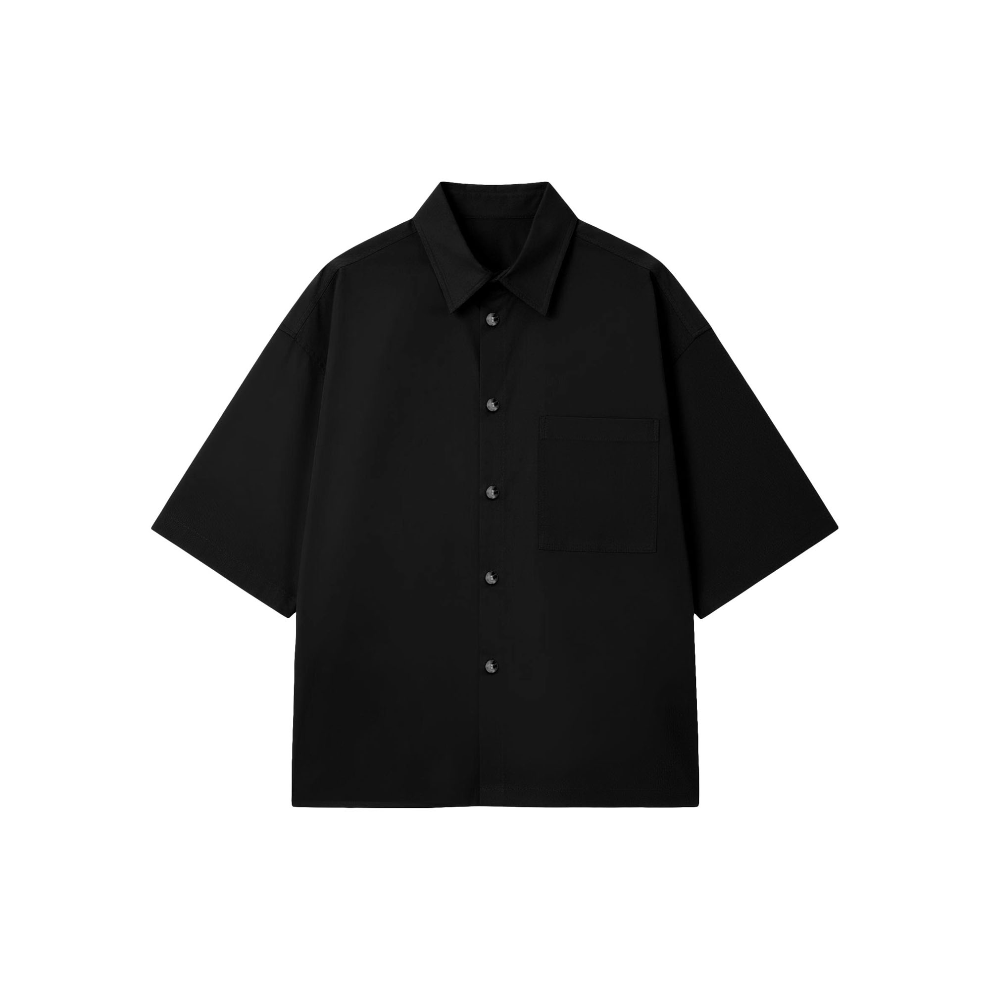 اورشرت ماهی مربعی کتان مشکی