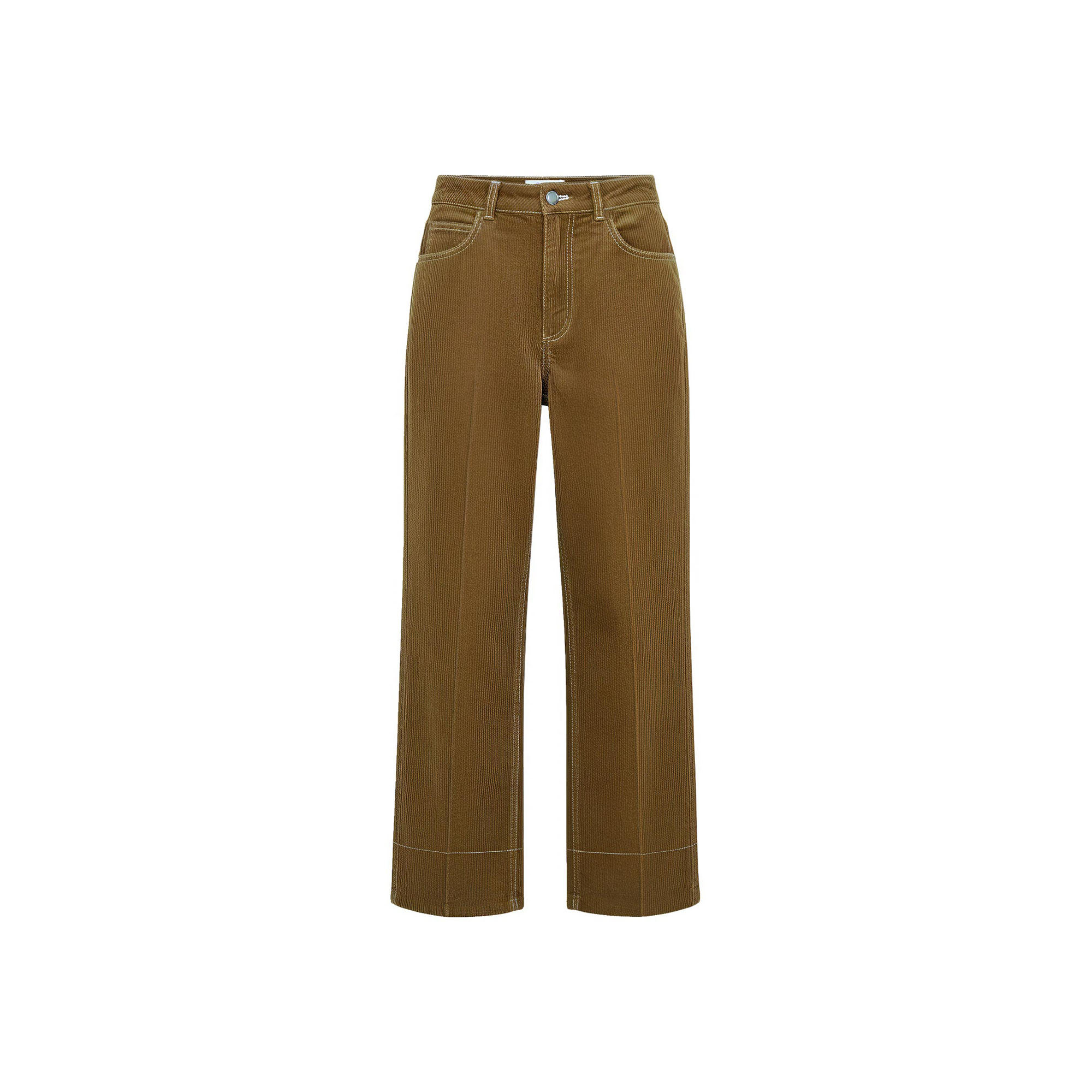 شلوار مخمل کبریتی زیتونی ماهی