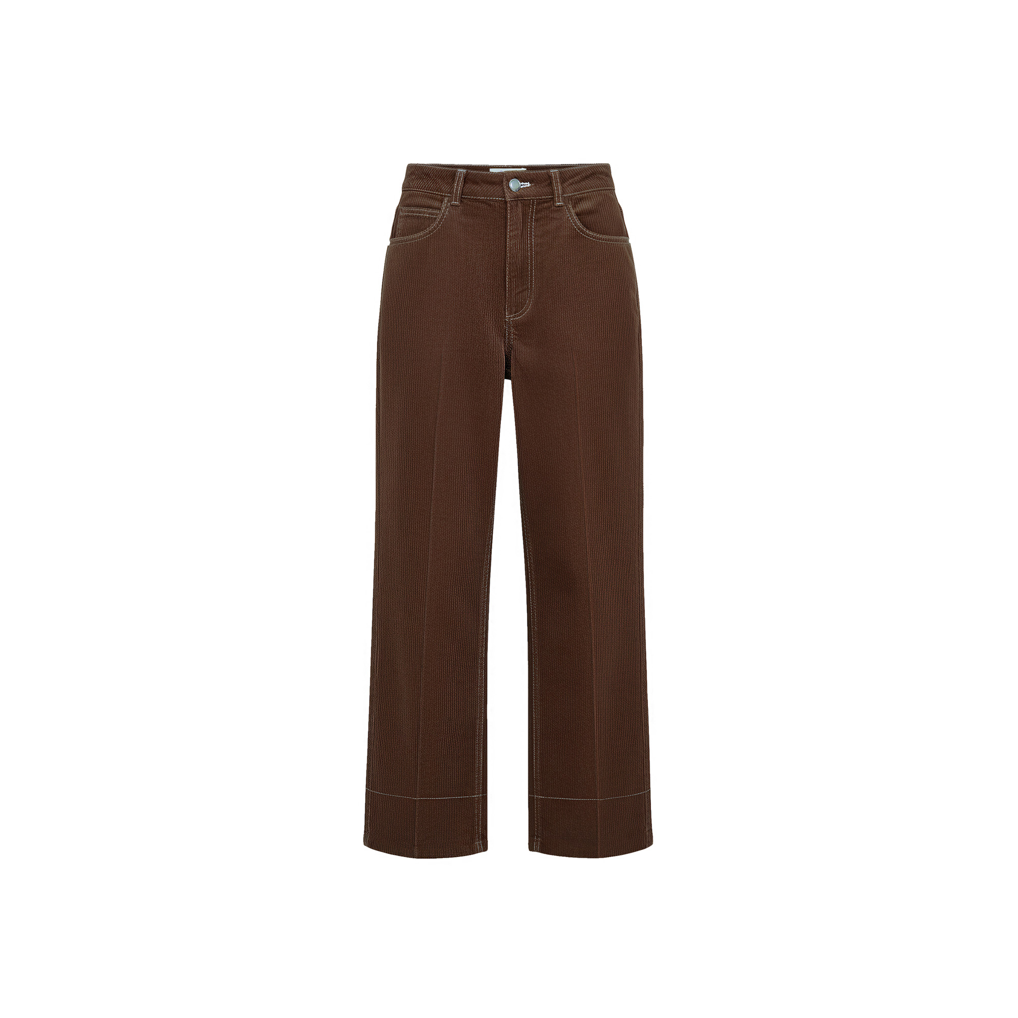 شلوار مخمل کبریتی قهوه‌ای