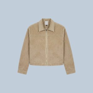 جکت یونیسکس مخمل کبریتی کرم