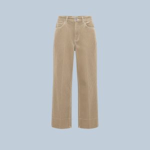 شلوار مخمل کبریتی کرم